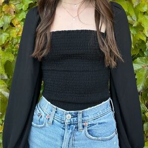 Abercrombie & Fitch Black Blouse with flowy arms